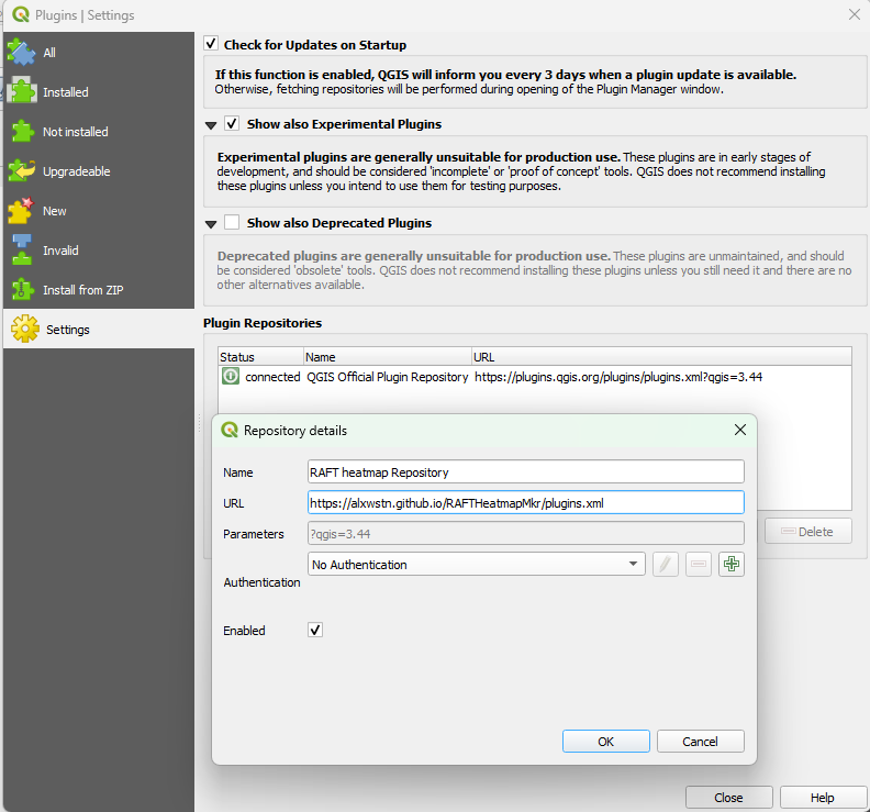 QGIS - Add Custom Plugin Repository