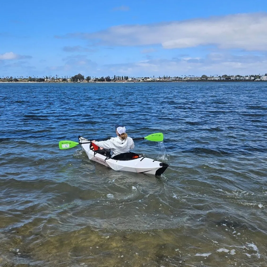 image of woman kayaking