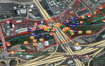 image of map with data points