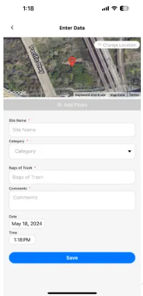 image of user interface for site collection