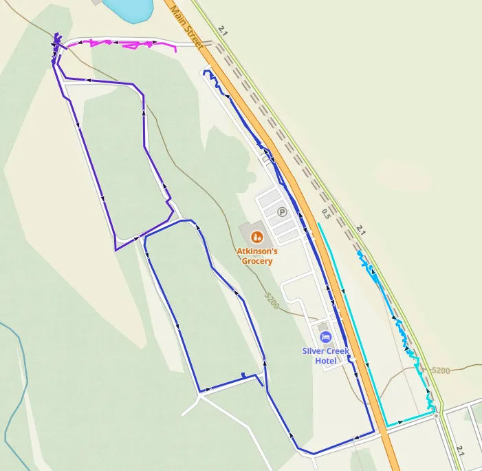 map showing gpx tracks